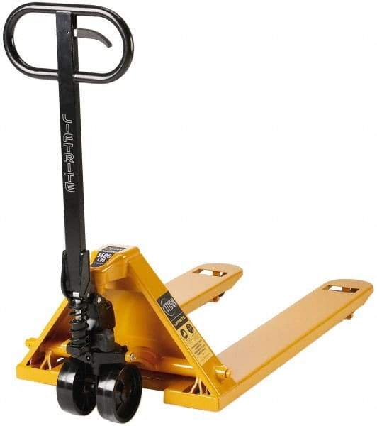 Lift-Rite - 5,500 Lb Capacity, 7-7/8" Lift Industrial Pallet Truck - 3" Min Lift Height, 36" Fork Length x 7" Fork Width, 20-1/2" Overall Width - Apex Tool & Supply