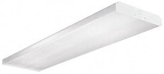 Cooper Lighting - 4 Lamp, 4 Ft. Long, 32 Watt, Surface Mounted, Fluorescent Lamp Wraparound Light Fixture - 120-277 Volt, White, Electronic Ballast - Apex Tool & Supply