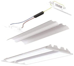 Cooper Lighting - 2 Lamp, 32 Watts, 2 x 2', Electronic Start Troffer Light Fixture Retrofit Kit - White Fluorescent Lamp - Apex Tool & Supply