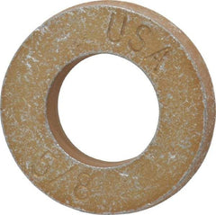 Gibraltar - 5/8" Screw, Alloy Steel Structural Flat Washer - 21/32" ID x 1-5/16" OD, 7/32" Thick, Zinc Yellow Dichromate Finish - Apex Tool & Supply