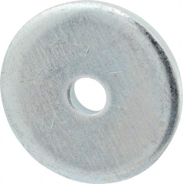 Gibraltar - 3/8" Screw, Steel Fender Flat Washer - 13/32" ID x 2" OD, 1/4" Thick, Zinc-Plated Finish - Apex Tool & Supply