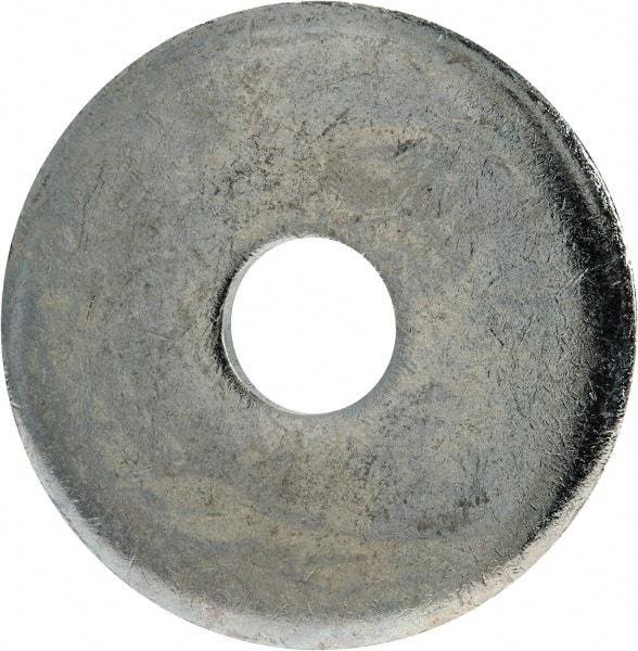 Gibraltar - 1/2" Screw, Steel Fender Flat Washer - 17/32" ID x 2" OD, 1/4" Thick, Zinc-Plated Finish - Apex Tool & Supply