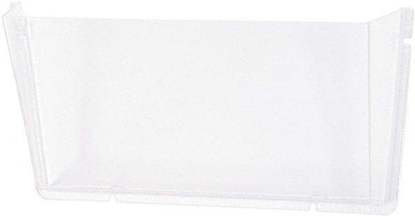 Deflect-o - 14-1/2" Wide x 6-1/2" High x 3" Deep Plastic Wall File - 1 Compartment, Clear - Apex Tool & Supply