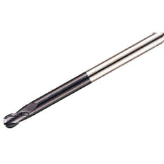 Iscar - 8mm Diam, 14mm LOC, 2 Flute Solid Carbide Ball End Mill - TiAlN Finish, Single End, 140mm OAL, 8mm Shank Diam, Spiral Flute - Apex Tool & Supply