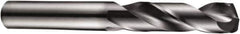 DORMER - 3.4mm 140° Spiral Flute Solid Carbide Screw Machine Drill Bit - TiAlN Finish, Right Hand Cut, 20mm Flute Length, 62mm OAL, Four Facet Split Point, Straight Shank - Apex Tool & Supply