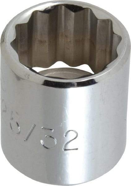 Proto - 25/32", 3/8" Drive, Standard Hand Socket - 12 Points, 1-3/16" OAL, Alloy Steel, Chrome Finish - Apex Tool & Supply