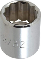Proto - 25/32", 3/8" Drive, Standard Hand Socket - 12 Points, 1-3/16" OAL, Alloy Steel, Chrome Finish - Apex Tool & Supply
