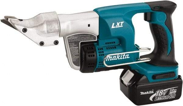 Makita - 2,800 SPM, Pistol Grip Handle, Handheld Cordless Shear - 18 Gauge Cutting Capacity - Apex Tool & Supply