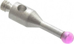 SPI - 2 mm Ball Diameter, M2 Thread, Ruby Point Ball Tip CMM Stylus - 10 mm Overall Length - Apex Tool & Supply