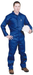 Stanco Safety Products - Size XL, Royal Blue, Zipper, Arc Protection Coverall - 46 to 48" Chest, Indura, 7 Pockets, Elastic Waistband, Full Action Back, 2-Way Concealed Zipper - Apex Tool & Supply