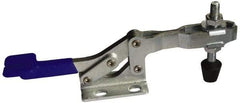 Gibraltar - 500 Lb Holding Capacity, Horizontal Handle, Manual Hold Down Toggle Clamp - 62° Handle Movement, 92° Bar Opening, U-Bar, Flanged Base, Carbon Steel - Apex Tool & Supply