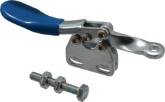 Gibraltar - 60 Lb Holding Capacity, Horizontal Handle, Manual Hold Down Toggle Clamp - 80° Handle Movement, 90° Bar Opening, Solid Bar, Straight Base, Carbon Steel - Apex Tool & Supply