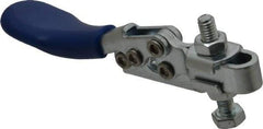 Gibraltar - 60 Lb Holding Capacity, Horizontal Handle, Manual Hold Down Toggle Clamp - 80° Handle Movement, 90° Bar Opening, U-Bar, Left Flanged Base, Carbon Steel - Apex Tool & Supply