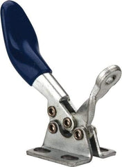 Gibraltar - 60 Lb Holding Capacity, Horizontal Handle, Manual Hold Down Toggle Clamp - 80° Handle Movement, 90° Bar Opening, Solid Bar, Flanged Base, Carbon Steel - Apex Tool & Supply