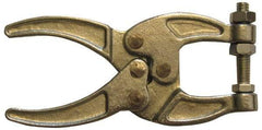 Gibraltar - 200 Lb Load Capacity, 1.13" Throat Depth, 5.13" OAL, Carbon Steel, C Style Plier Clamp - M6x1 Spindle, 2.06" Open Throat Height, Blue Handle - Apex Tool & Supply