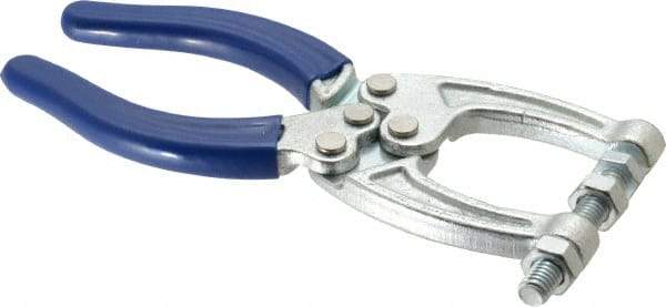 Gibraltar - 350 Lb Load Capacity, 1.77" Throat Depth, 6.03" OAL, Carbon Steel, C Style Plier Clamp - M8x1.5 Spindle, 2.86" Open Throat Height, Blue Handle - Apex Tool & Supply