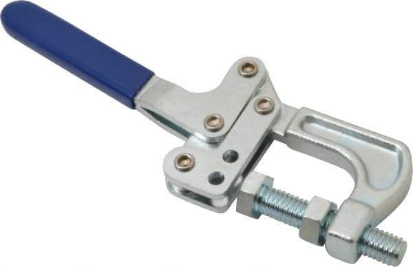 Gibraltar - 800 Lb Load Capacity, 1.25" Throat Depth, 8.28" OAL, Carbon Steel Plier Clamp - M12x1.75 Spindle, 2.94" Open Throat Height, Blue Handle - Apex Tool & Supply