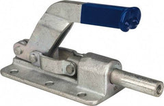 Gibraltar - 800 Lb Load Capacity, Flanged Base, Carbon Steel, Standard Straight Line Action Clamp - 6 Mounting Holes, 0.26" Mounting Hole Diam, 1/2" Plunger Diam, Straight Handle - Apex Tool & Supply