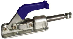 Gibraltar - 2,500 Lb Load Capacity, Flanged Base, Carbon Steel, Standard Straight Line Action Clamp - 6 Mounting Holes, 0.33" Mounting Hole Diam, 0.63" Plunger Diam, Straight Handle - Apex Tool & Supply