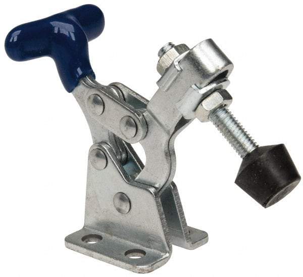 Gibraltar - 150 Lb Holding Capacity, Horizontal Handle, Manual Hold Down Toggle Clamp - 175° Handle Movement, 92° Bar Opening, U-Bar, Flanged Base, Carbon Steel - Apex Tool & Supply
