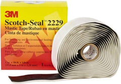 3M - 1" x 10', Black Rubber Electrical Tape - 125 mil Thick - Apex Tool & Supply