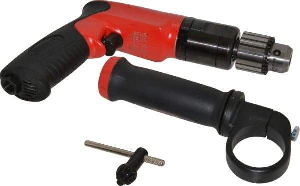 Sioux Tools - 3/8" Keyed Chuck - Pistol Grip Handle, 700 RPM, 14.16 LPS, 30 CFM, 1 hp - Apex Tool & Supply