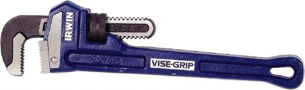 Irwin - 12" Cast Iron Straight Pipe Wrench - 2" Pipe Capacity - Apex Tool & Supply