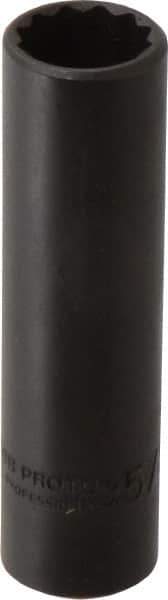 Proto - 5/8", 1/2" Drive, Deep Hand Socket - 12 Points, 3-1/4" OAL, Alloy Steel, Black Finish - Apex Tool & Supply