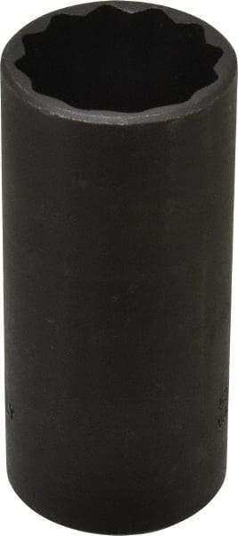 Proto - 1-1/8", 1/2" Drive, Deep Hand Socket - 12 Points, 3-1/4" OAL, Alloy Steel, Black Finish - Apex Tool & Supply