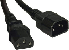 Tripp-Lite - 10', 14/3 Gauge/Conductors, Black Indoor Replacement Cord - 0 Receptacles, 15 Amps, 120 VAC, UL SJT, NEMA IEC-320 - Apex Tool & Supply