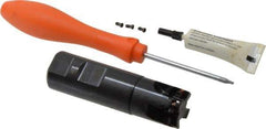 Kennametal - 1" Cut Diam, 0.395" Max Depth of Cut, 1" Shank Diam, 3.53" OAL, Indexable Square Shoulder End Mill - EC10.., EP10.. Inserts, Weldon Shank, 0° Lead Angle, Through Coolant - Apex Tool & Supply