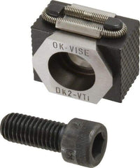 Mitee-Bite - 14,500 Lb Holding Force Single Vise Wedge Clamp - 1.65" Wide x 1.18" Deep x 0.87" High Base, 48 to 52 HRC, 1.65 to 1.93" Jaw Spread, 110 Lb/Ft Torque, 1/2-13 Screw Thread - Apex Tool & Supply