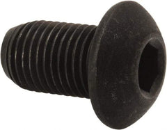 Value Collection - 3/8-24 UNF Hex Socket Drive, Button Screw - Alloy Steel, Black Oxide Finish, Fully Threaded, 5/8" Length Under Head - Apex Tool & Supply