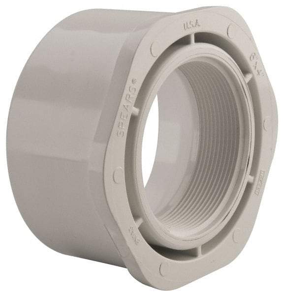 Value Collection - 6 x 4" PVC Plastic Pipe Bushing - Schedule 40, Spig x FIPT End Connections - Apex Tool & Supply