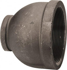 Made in USA - Size 4 x 2", Class 150, Malleable Iron Black Pipe Reducing Coupling - 300 psi, Threaded End Connection - Apex Tool & Supply