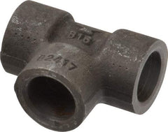Made in USA - Size 3/8", Class 3,000, Forged Carbon Steel Black Pipe Tee - 3,000 psi, Socket Weld End Connection - Apex Tool & Supply