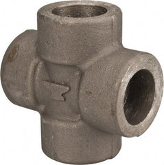 Made in USA - Size 1/2", Class 3,000, Forged Carbon Steel Black Pipe Cross - 3,000 psi, Socket Weld End Connection - Apex Tool & Supply