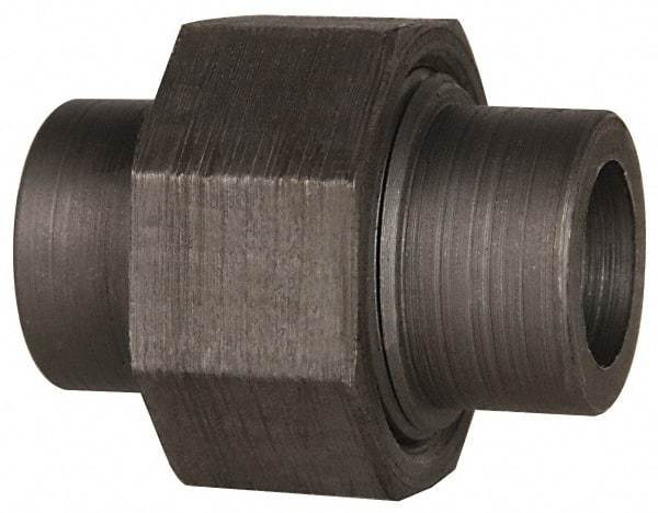 Made in USA - Size 1/4", Class 3,000, Forged Carbon Steel Black Pipe Union - 3,000 psi, Socket Weld End Connection - Apex Tool & Supply