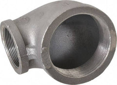Made in USA - Size 3 x 2", Class 150, Malleable Iron Black Pipe Reducing Elbow - 300 psi, Threaded End Connection - Apex Tool & Supply
