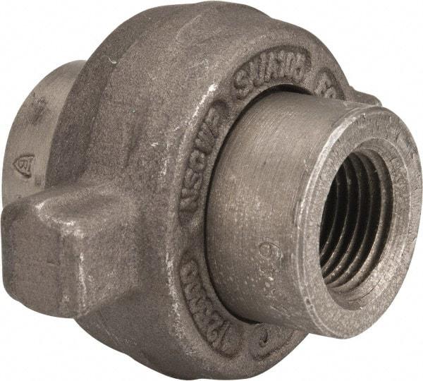 Made in USA - Size 1/2", Class 3,000, Forged Carbon Steel Black Pipe Lug Union - 3,000 psi, Threaded End Connection - Apex Tool & Supply