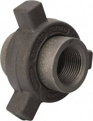 Made in USA - Size 1", Class 3,000, Forged Carbon Steel Black Pipe Lug Union - 3,000 psi, Threaded End Connection - Apex Tool & Supply