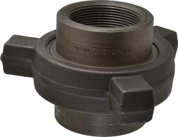 Made in USA - Size 2", Class 3,000, Forged Carbon Steel Black Pipe Lug Union - 3,000 psi, Threaded End Connection - Apex Tool & Supply
