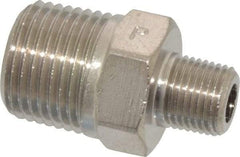 Value Collection - 3/8 x 1/8" Internal Pipe, Brass Hex Nipple Reducer - MNPT - Apex Tool & Supply