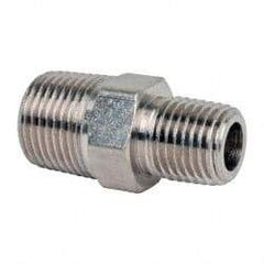 Value Collection - 3/8 x 1/4" Internal Pipe, Brass Hex Nipple Reducer - MNPT - Apex Tool & Supply