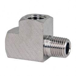 Value Collection - 1/4" Internal Pipe, Brass Street Tee - FNPT x MNPT - Apex Tool & Supply