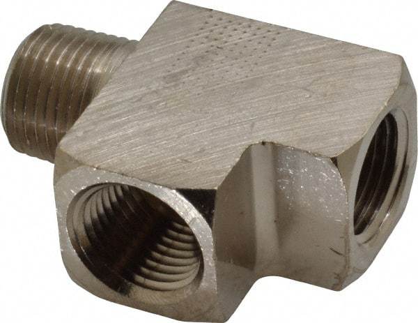 Value Collection - 1/2" Internal Pipe, Brass Street Tee - FNPT x MNPT - Apex Tool & Supply