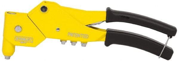 Stanley - Swivel Head Hand Riveter - 3/32 to 3/16" Rivet Capacity, 11-1/2" OAL - Apex Tool & Supply