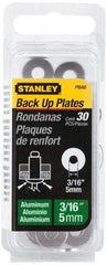 Stanley - Size 6, 1/2" Rivet Diam, Aluminum Round Blind Rivet Backup Washer - 1/16" Thick - Apex Tool & Supply