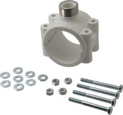 Value Collection - 2 x 1/2" PVC Plastic Pipe Clamp On Saddle with EPDM O-Ring - Schedule 40, Pipe O.D. x SR Fipt End Connections - Apex Tool & Supply