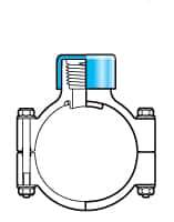 Value Collection - 3 x 3/4" PVC Plastic Pipe Clamp On Saddle with Viton O-Ring - Schedule 80, Pipe O.D. x SR Fipt End Connections - Apex Tool & Supply